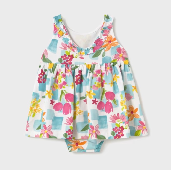 MAYORAL dress for girls with pattern from 6 months to 4 years