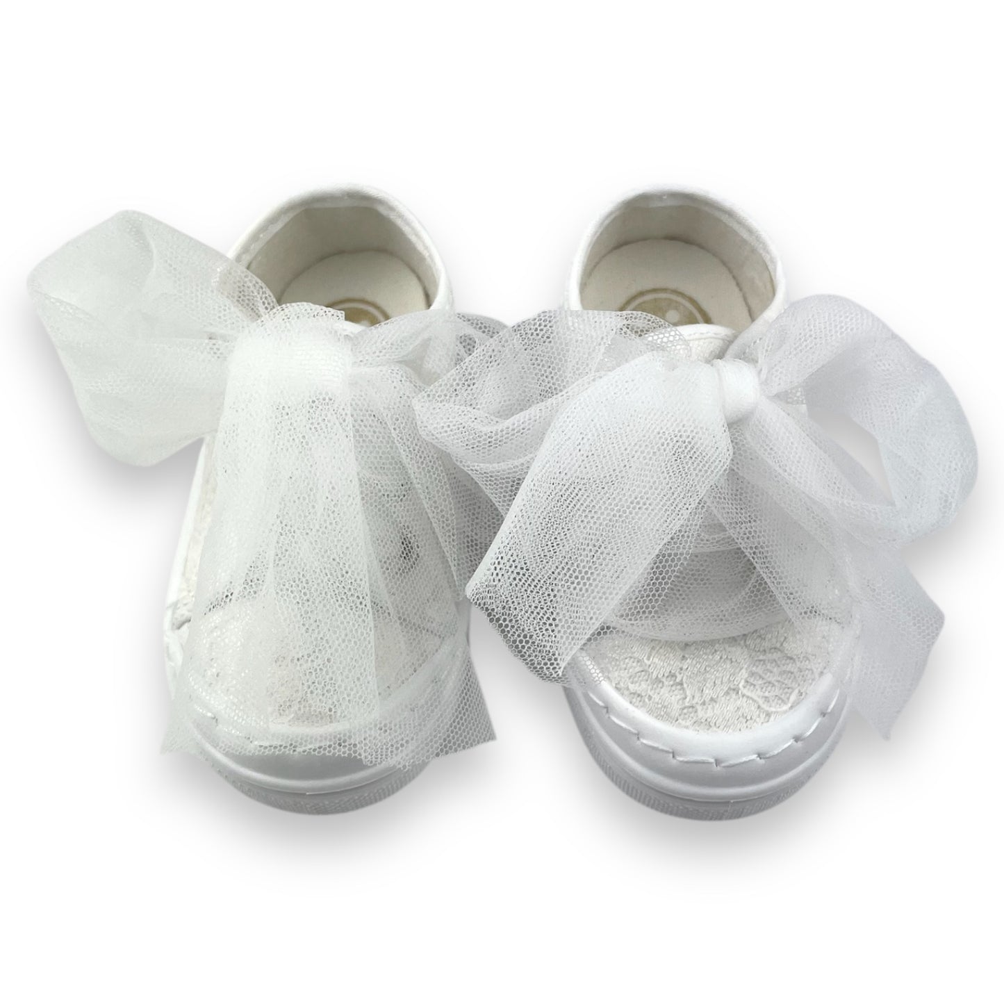 SPINDOCTOR girls' white lace shoes with tulle laces from 19 to 23