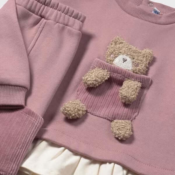 Mayoral suit pink bear 6 months - 4 years