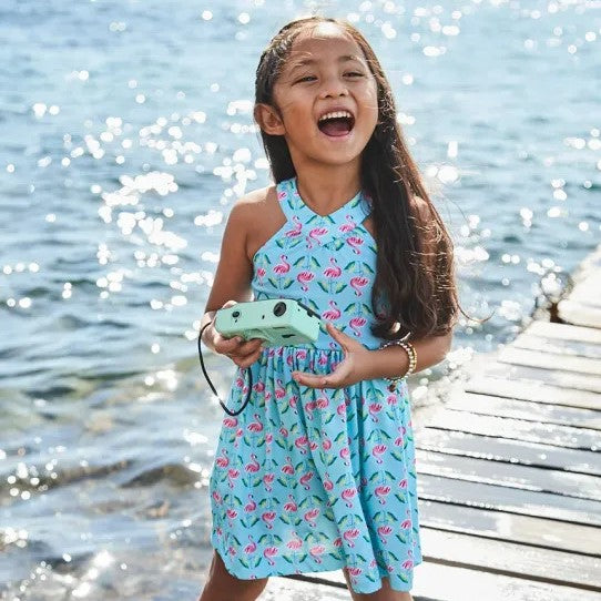 Mayoral Abito per bambina estivo azzurro con stampe 3938 39