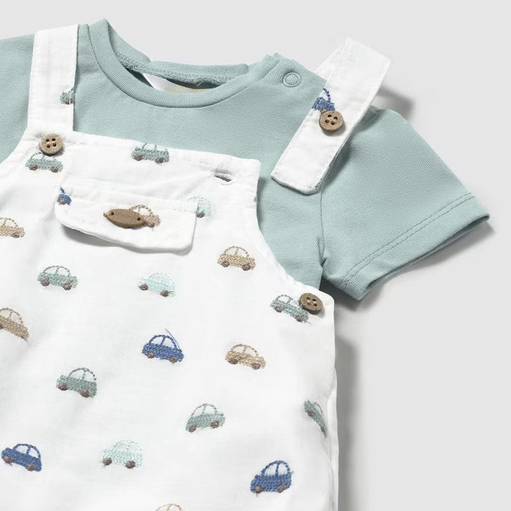 MAYORAL dungarees set with cars 1 month - 18 months