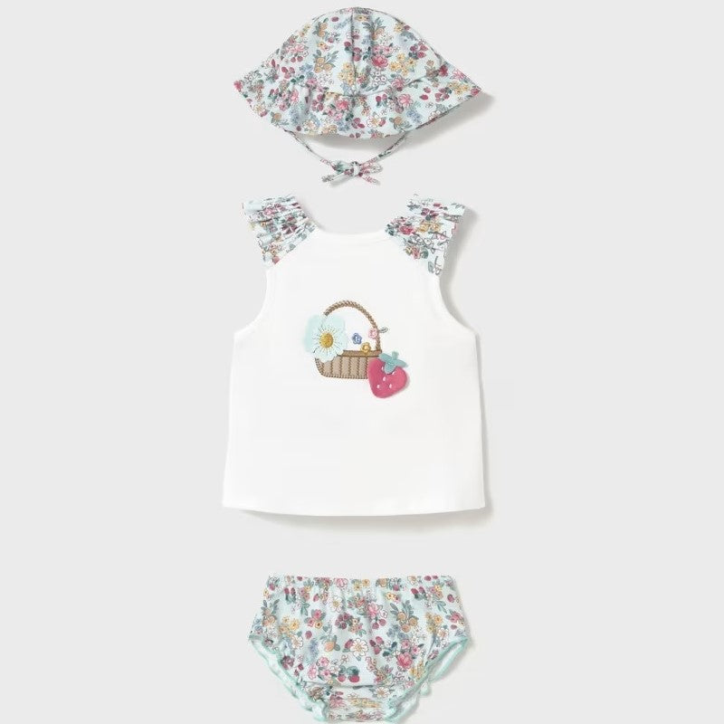 Completo costume MAYORAL neonata fragole 1 mese - 18 mesi � Win Kids