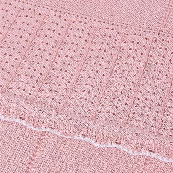 MAYORAL blanket in antique pink thread