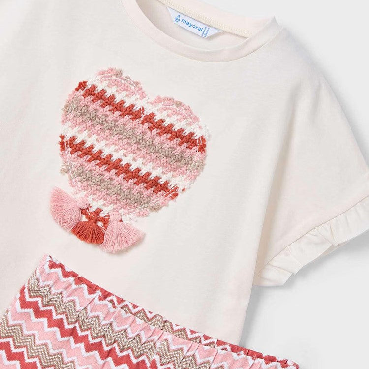 MAYORAL t-shirt and leggings set multi-patterned pink 2 years - 10 years