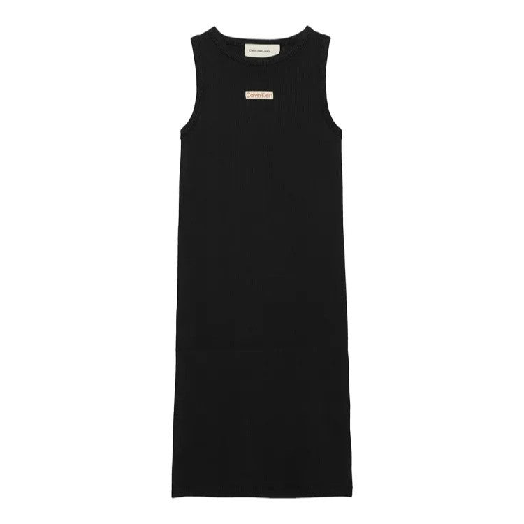 CALVIN KLEIN black ribbed sheath dress 4 years - 16 years