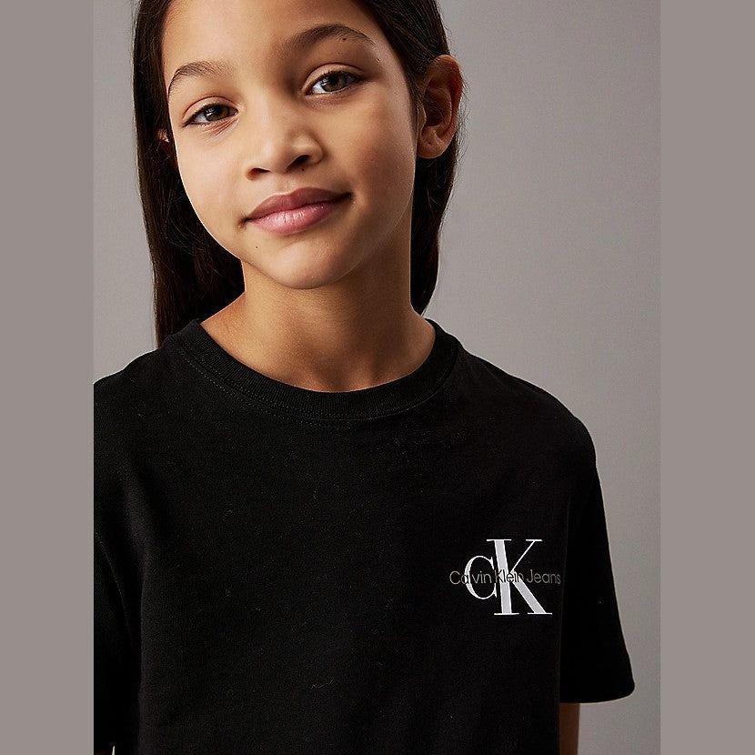 CALVIN KLEIN unisex black T-shirt side logo 4 years - 16 years