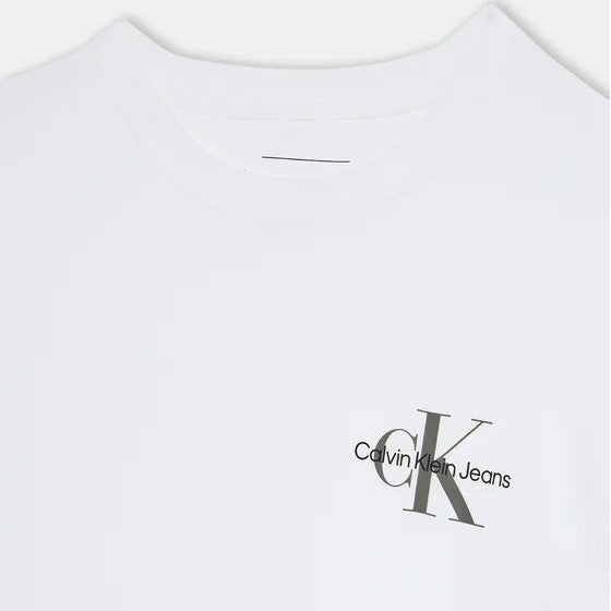 CALVIN KLEIN unisex white t-shirt with side logo 4 years - 16 years