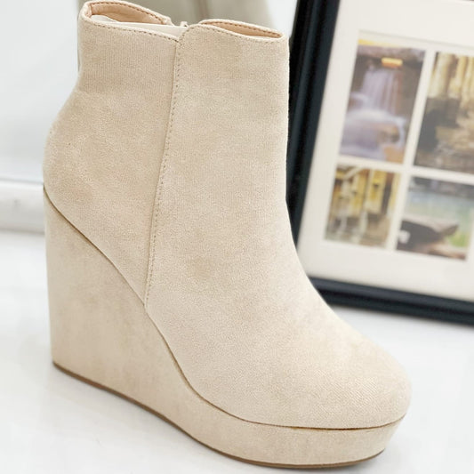 Stivaletto SOFIA zeppato beige 36-40