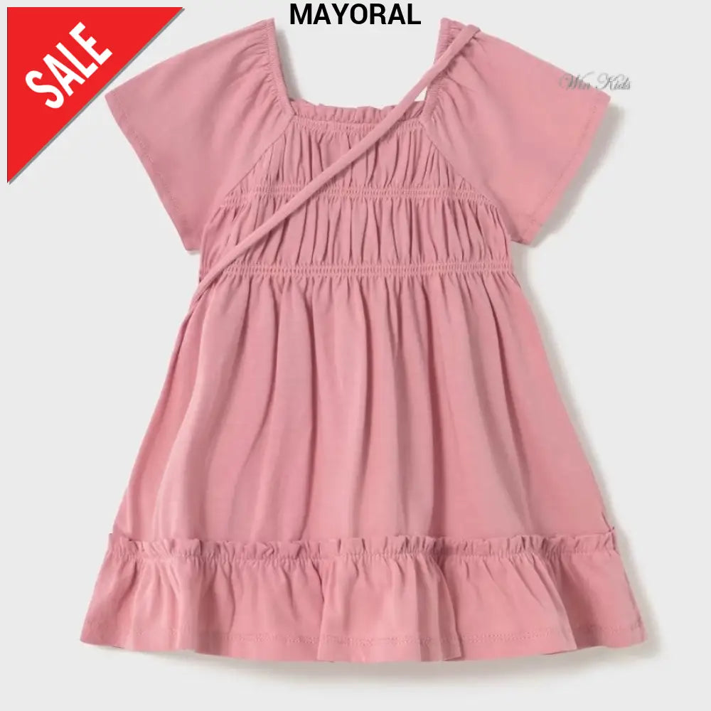Abito MAYORAL rosa con borsa dalla 6 mesi alla 4anni Abiti