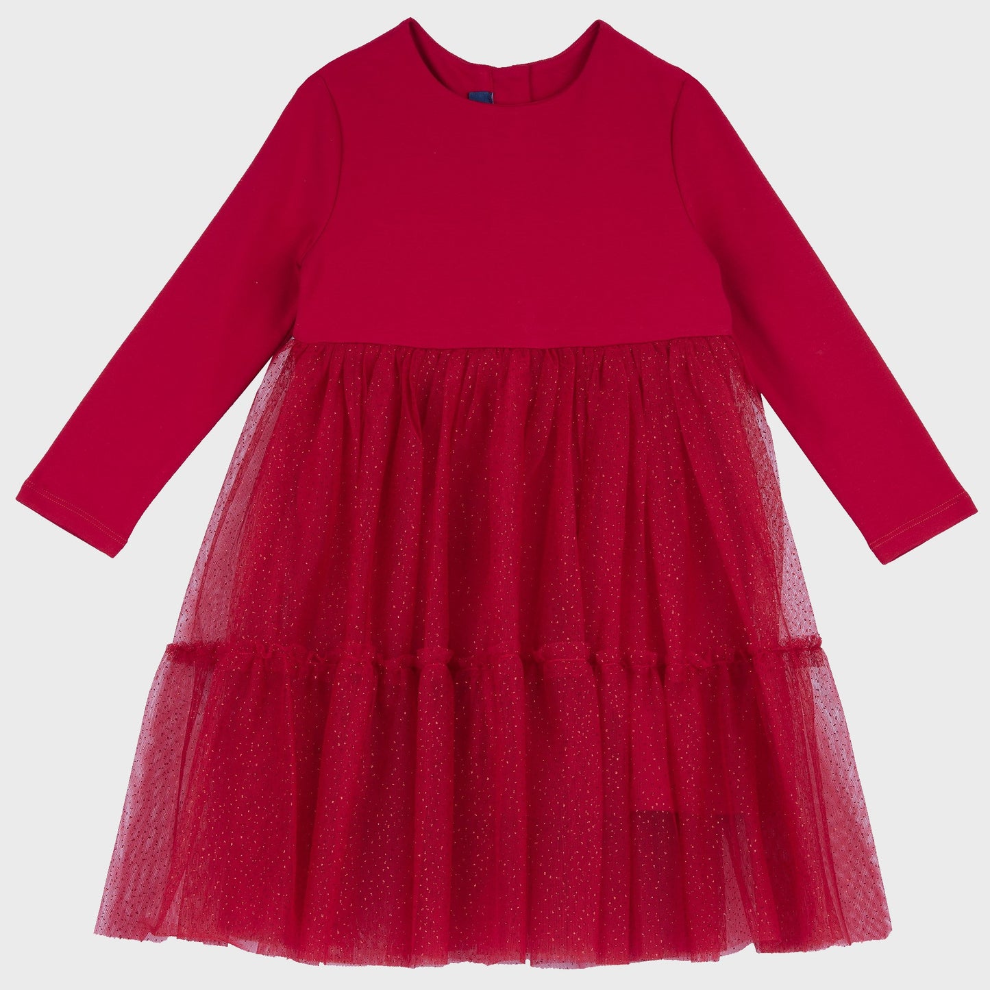 Abito Natale CHICCO rosso con tulle glitter da 9 mesi a 18 mesi