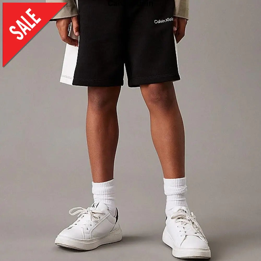 Bermuda CALVIN KLEIN bicolore logo ricamato 4 anni - 16 anni Bermuda