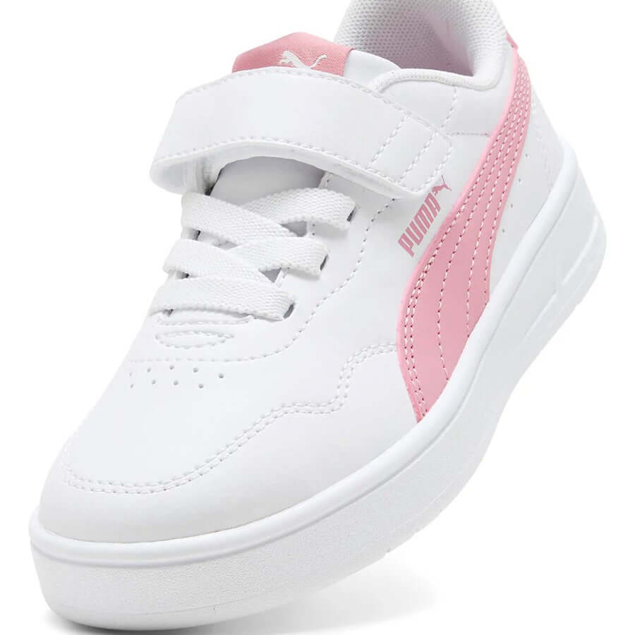 Zapatillas PUMA Court Lally blanco y rosa 28 - 35