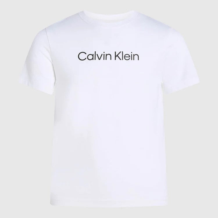 CALVIN KLEIN unisex white logo t-shirt 4 years - 16 years