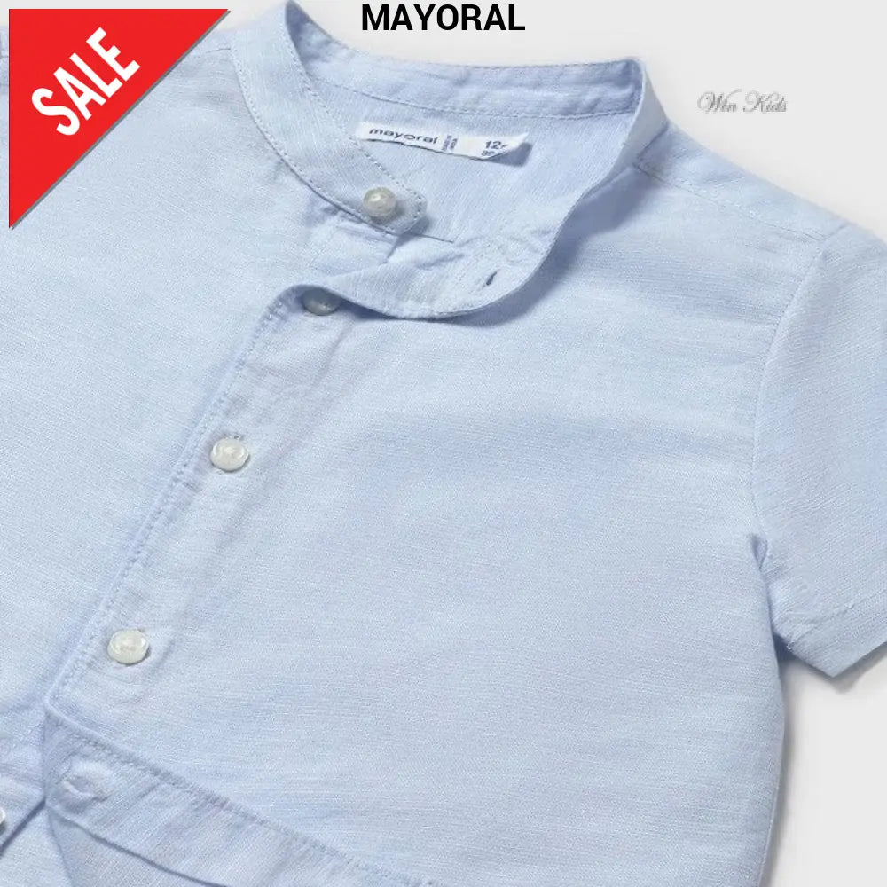 Camicia MAYORAL bambino azzurra da 6 mesi a 4 anni Camicie