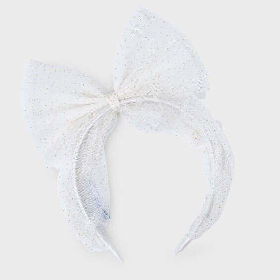 Cerchietto MAYORAL fiocco glitter bianco 2 anni - 10 anni