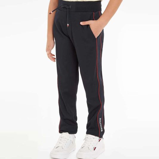 Calças TOMMY HILFIGER azuis com logótipo aplicado 12 meses - 14 anos