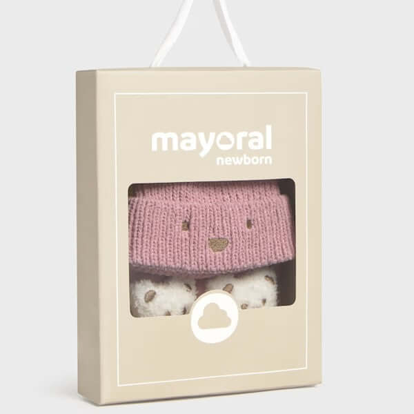 Cappello e scarpina a calzino rosa MAYORAL 3 mesi - 12 mesi