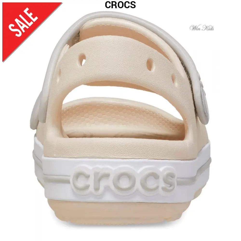 Sandali CROCS per bambini panna e grigio doppio velcro 28 - 35 Sandali