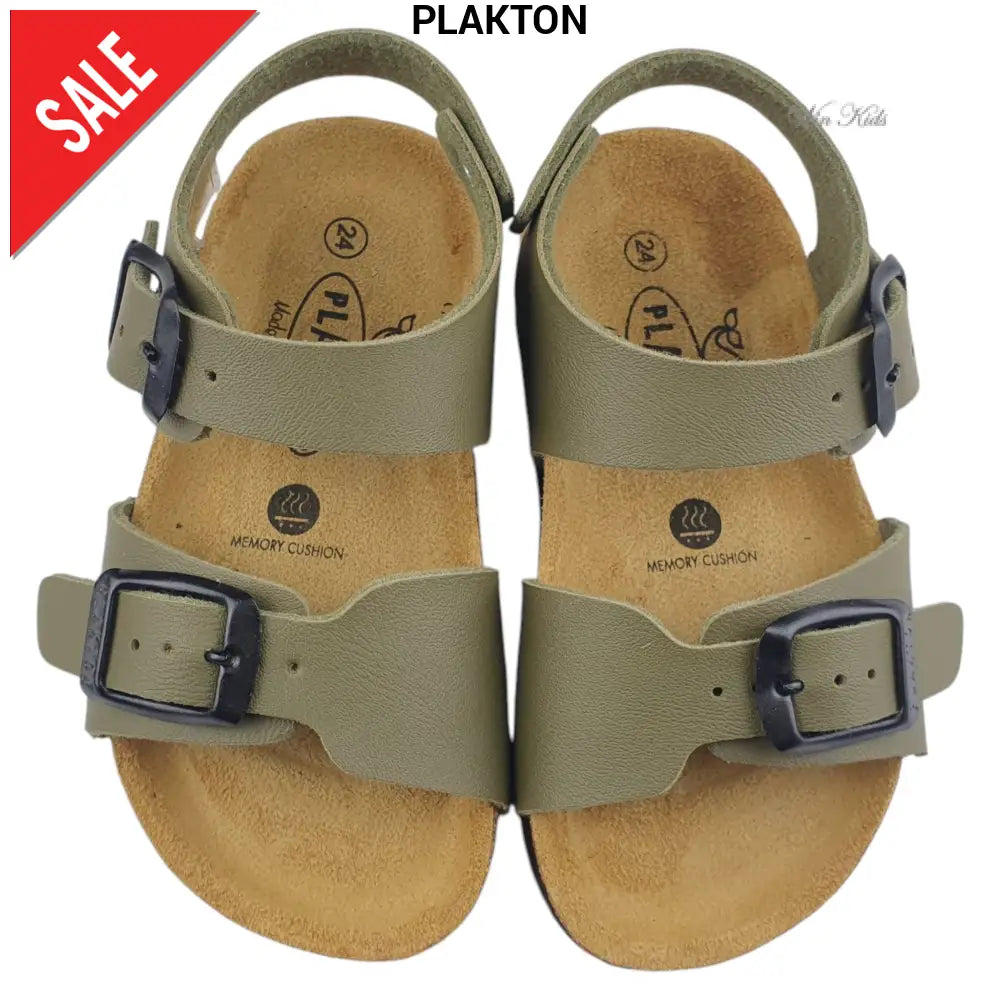 Sandalias PLAKTON para niños verde militar del 24 al 35 Sandalias