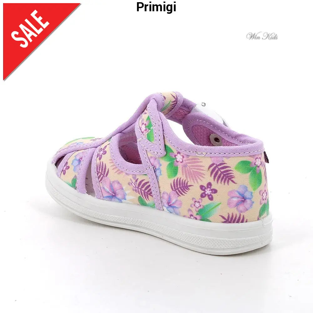 Sandali PRIMIGI primi passi modello ragnetto in tessuto a fantasia lilla 19 - 26 Sandali