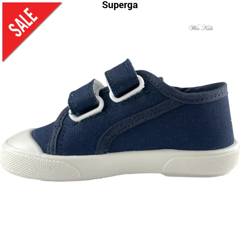 Scarpe SUPERGA doppio srtretch blu per bambini in cotone 22 - 29 Scarpe