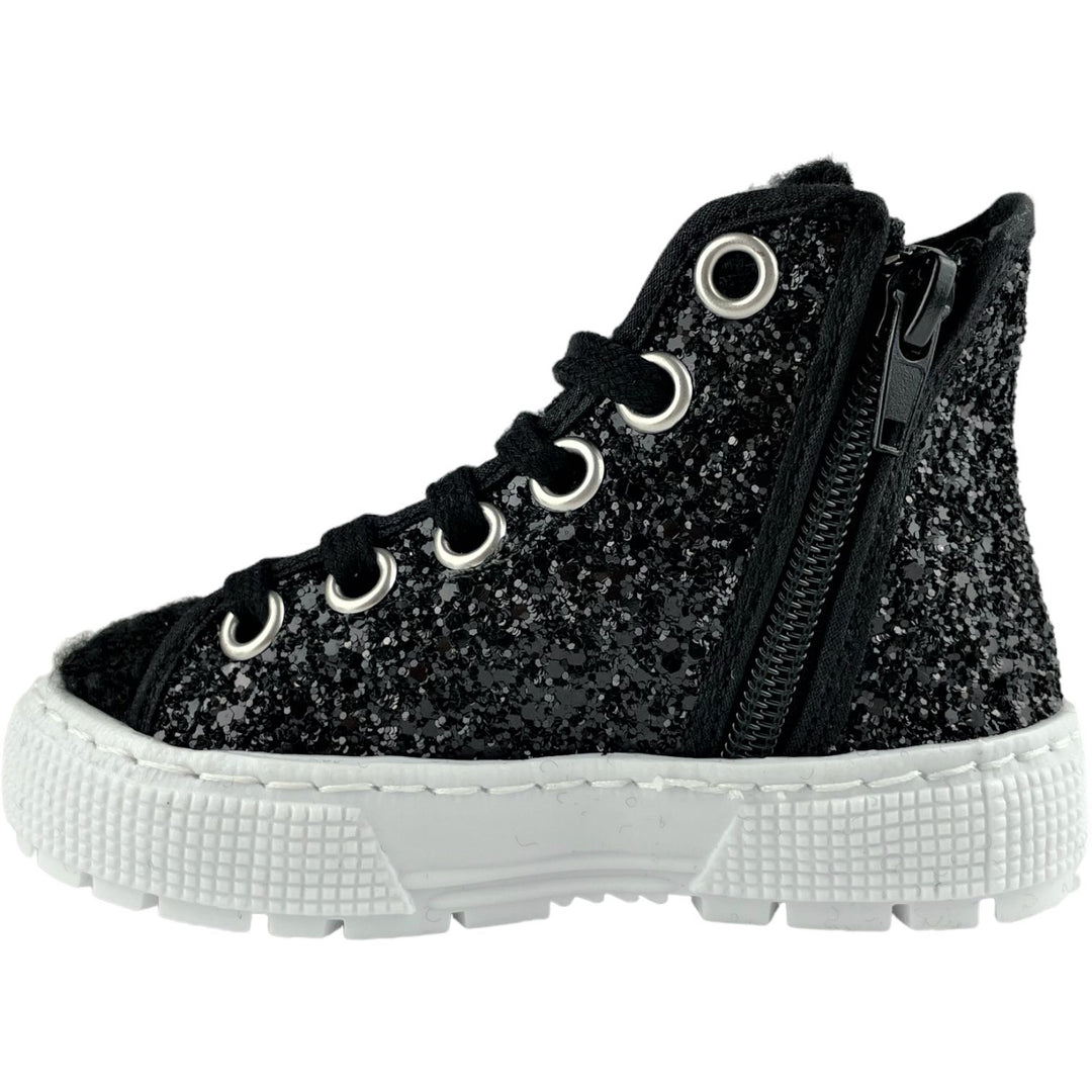 SPINDOCTOR black glitter shoe from 24 to 40