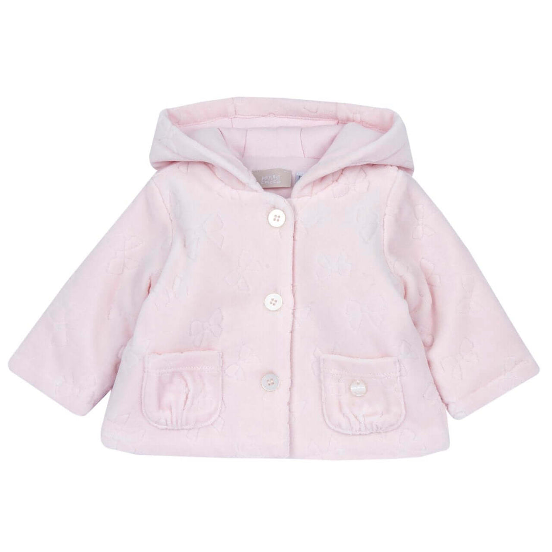 Cappottino CHICCO rosa con fiocchi da neonata