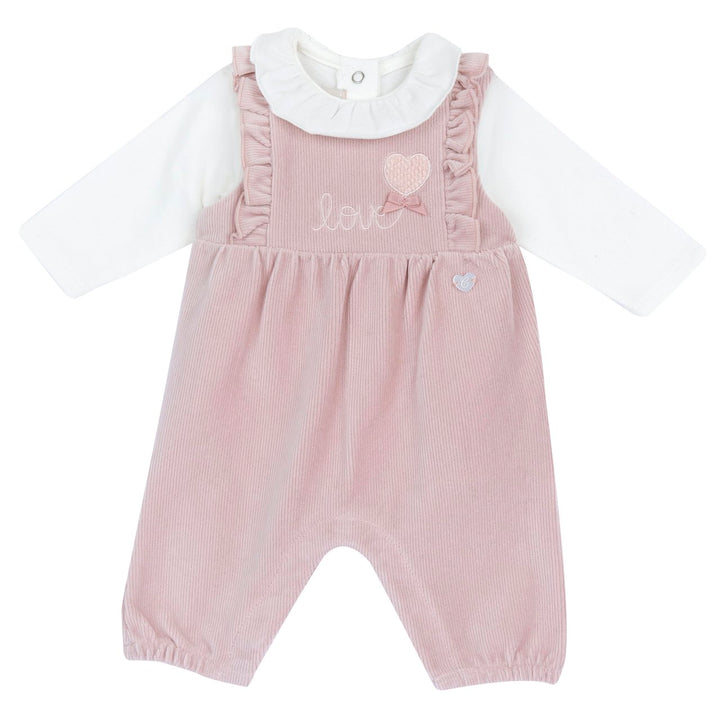 Pendías completas de chicco y cuerpo rosa en terciopelo 1 mes - 12 meses