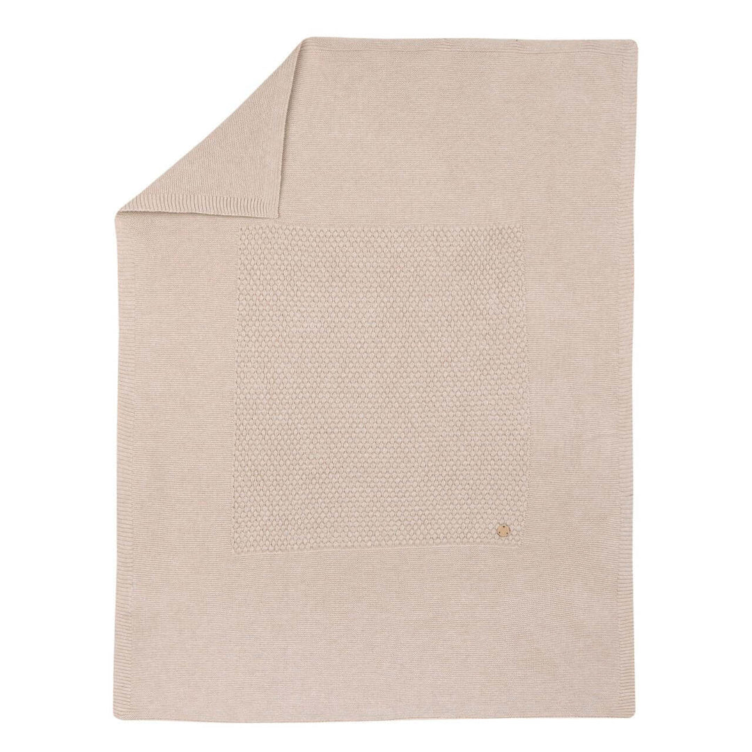 Manta Chicco em algodão bege com toque quente