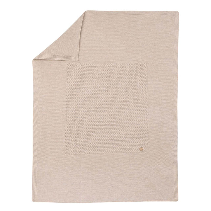 Manta Chicco em algodão bege com toque quente