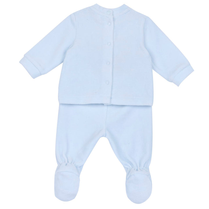 Completo CHICCO in ciniglia azzurra tema orsetto chef