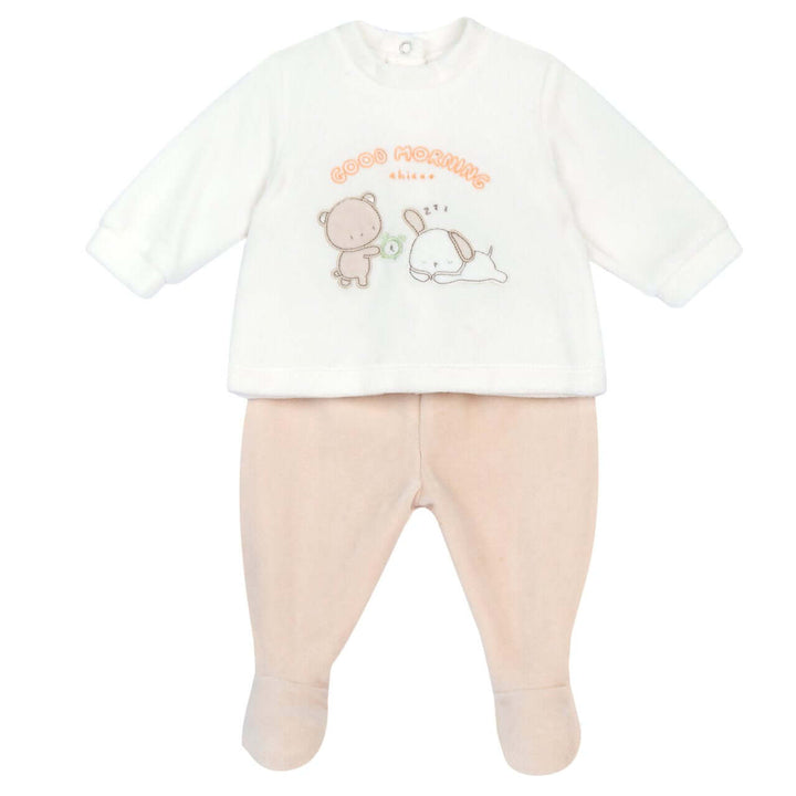 Beige Ciniglia Chicco Complete Bear and Cagnolino Tema tema