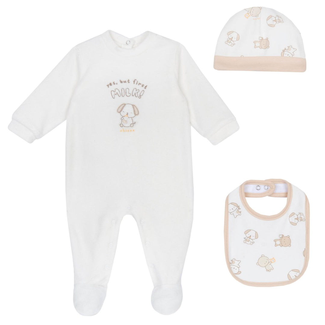 Complete Chicco Jet, Hat and Bavette na caixa de presente