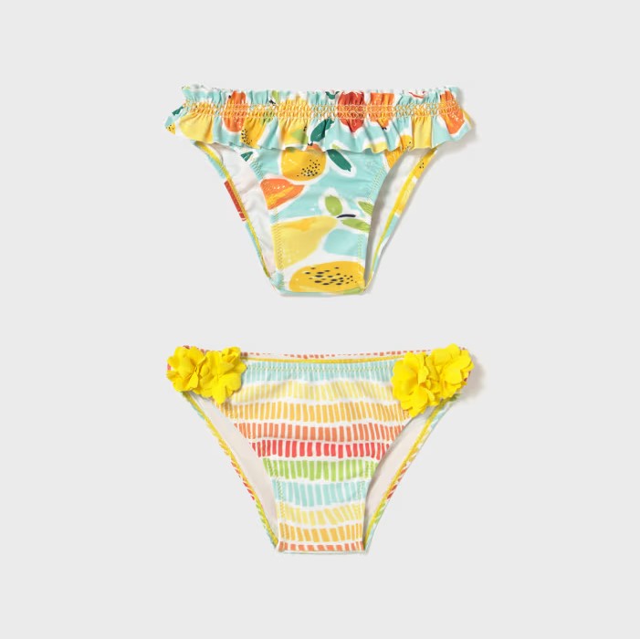 2 MAYORAL yellow patterned costumes for girls 12 months - 4 years 