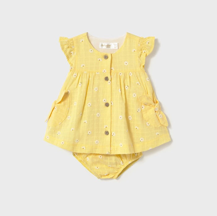 Abito MAYORAL giallo a fantasia margherite dalla 1-2 mesi alla 18 mesi