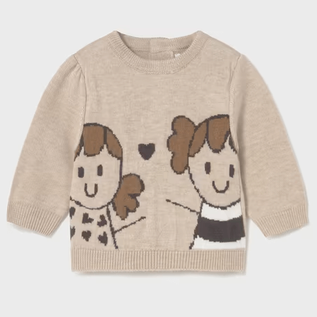 MAYORAL Jersey bebe niña beige de 1 mes a 18 meses