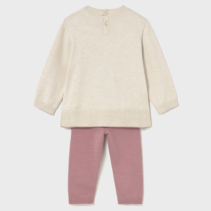 Conjunto MAYORAL em malha com ursinho 6 meses - 4 anos