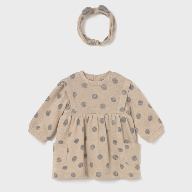 MAYORAL baby girl dress and headband from 0 months to 18 months