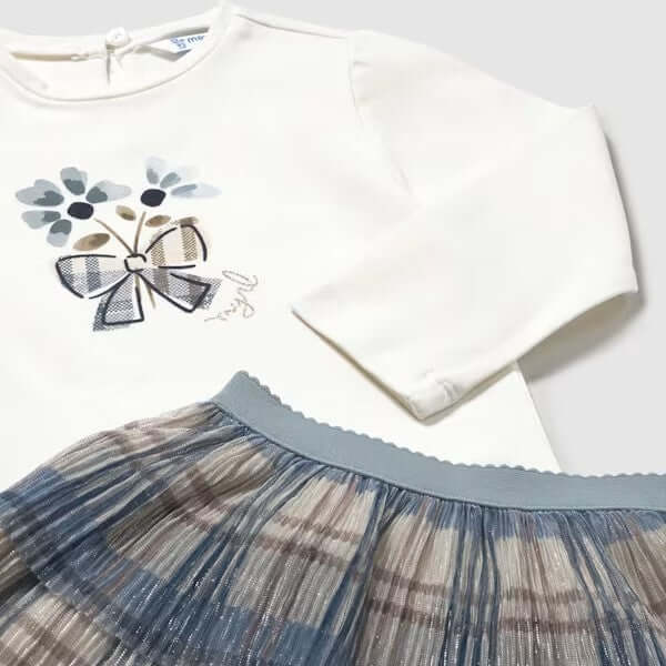 Completo MAYORAL t-shirt cardigan e gonna 6 mesi - 4 anni