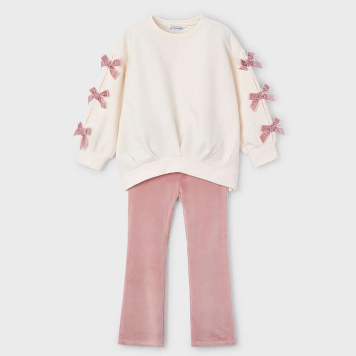 Conjunto MAYORAL com moletom com laços e leggings 2 anos - 10 anos