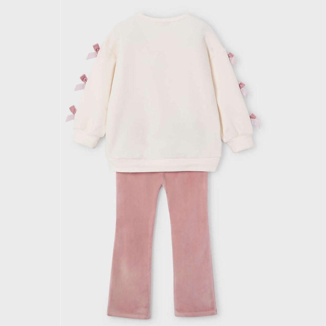 Conjunto MAYORAL com moletom com laços e leggings 2 anos - 10 anos