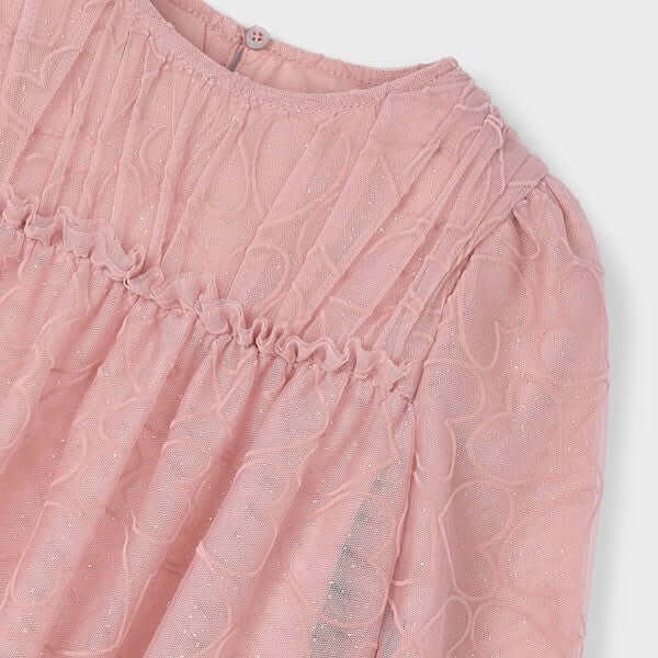 MAYORAL dress in heart patterned tulle 2 years - 10 years