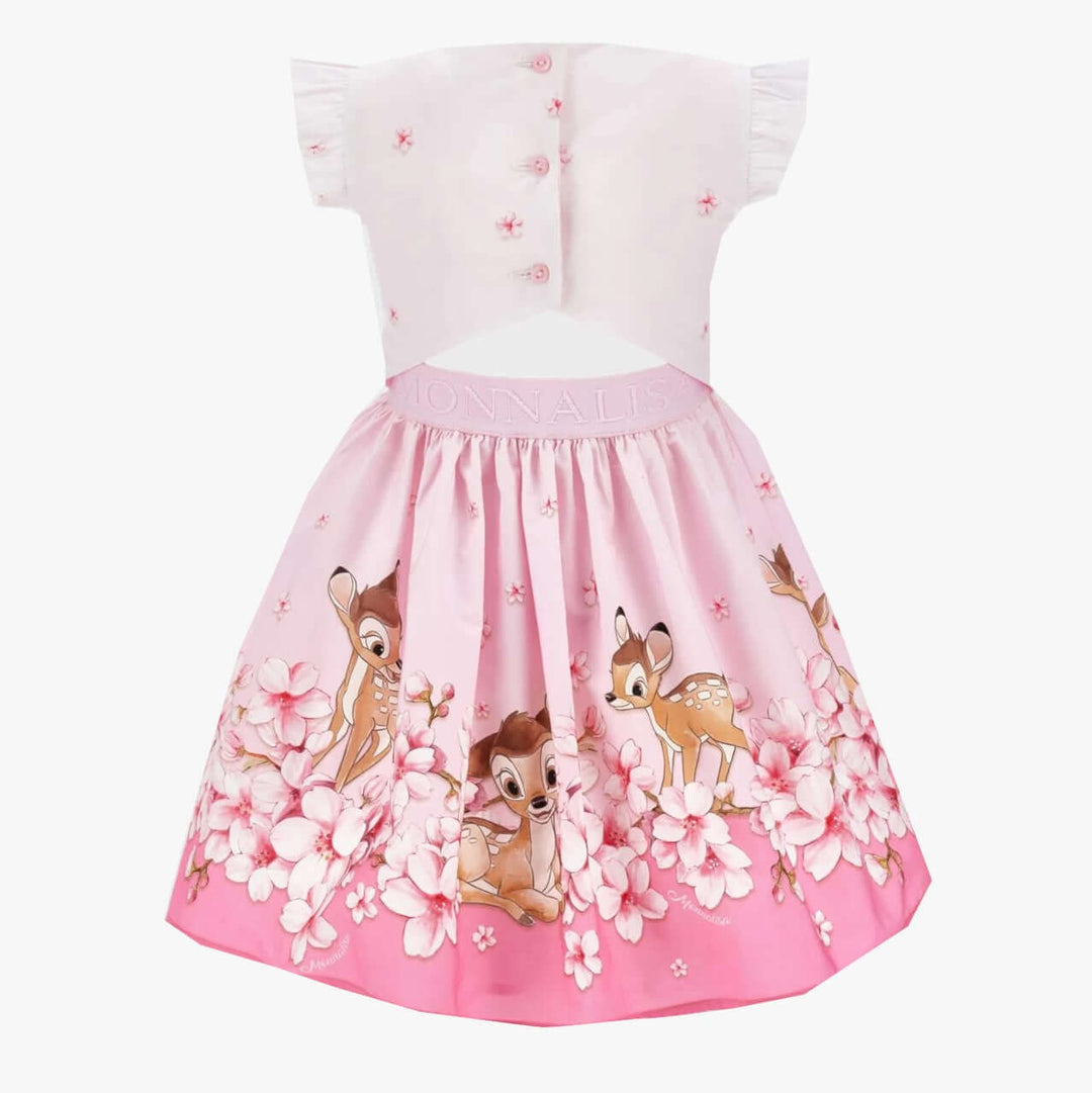 Abito Monnalisa rosa fantasia Bambi 2 anni - 10 anni