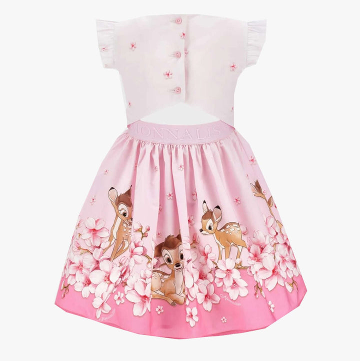 Abito Monnalisa rosa fantasia Bambi 2 anni - 10 anni