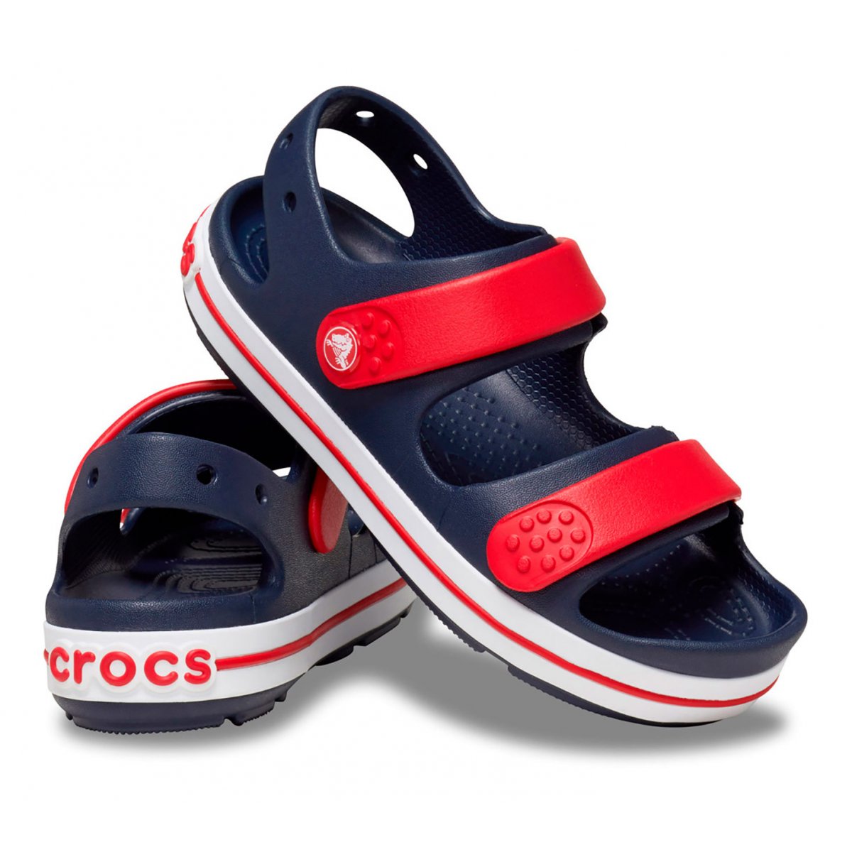 Sandalias Crocs Doble lágrima -Breeze Blue Red Blue 22 - 31