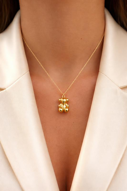 Collana orsetto disponibile oro e argento