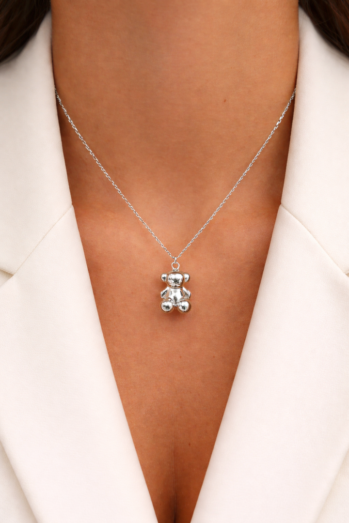 Collana orsetto disponibile oro e argento