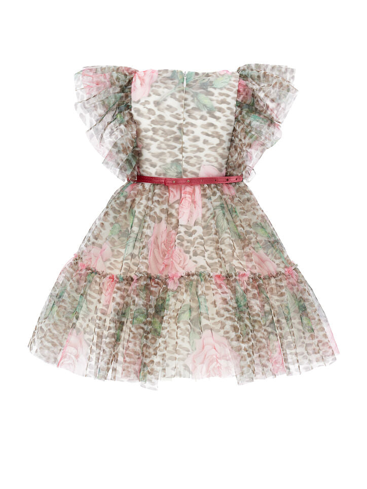 Vestido Monnalisa animalier de 2 a 12 anos