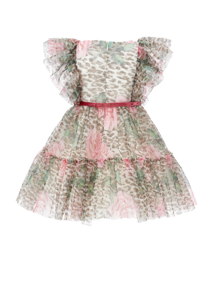 Vestido Monnalisa animalier de 2 a 12 anos