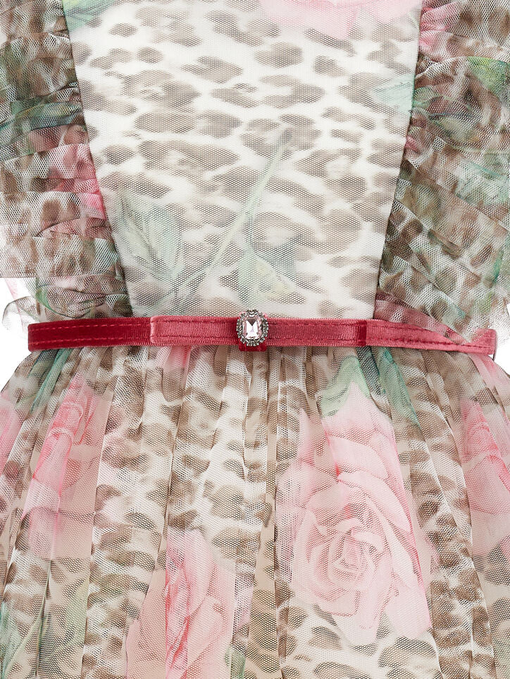 Vestido Monnalisa animalier de 2 a 12 anos